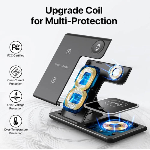 Foldable LED Wireless Charging Station