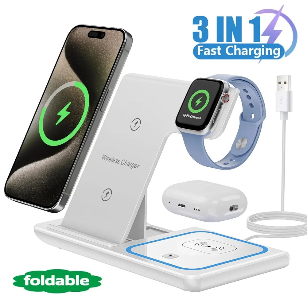 Foldable LED Wireless Charging Station